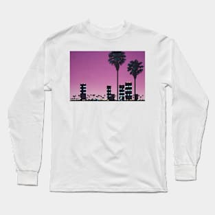 Hiroshi Nagai - Hiroshi Nagai, Urban Sunset - Two Palm Long Sleeve T-Shirt
